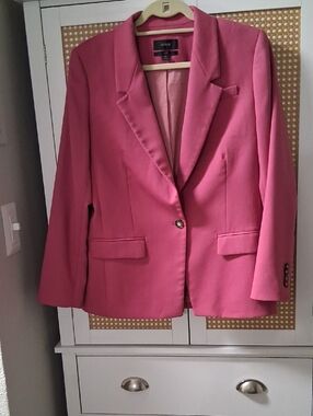 J. Crew Women's Bright Pink Single-Button Blazer